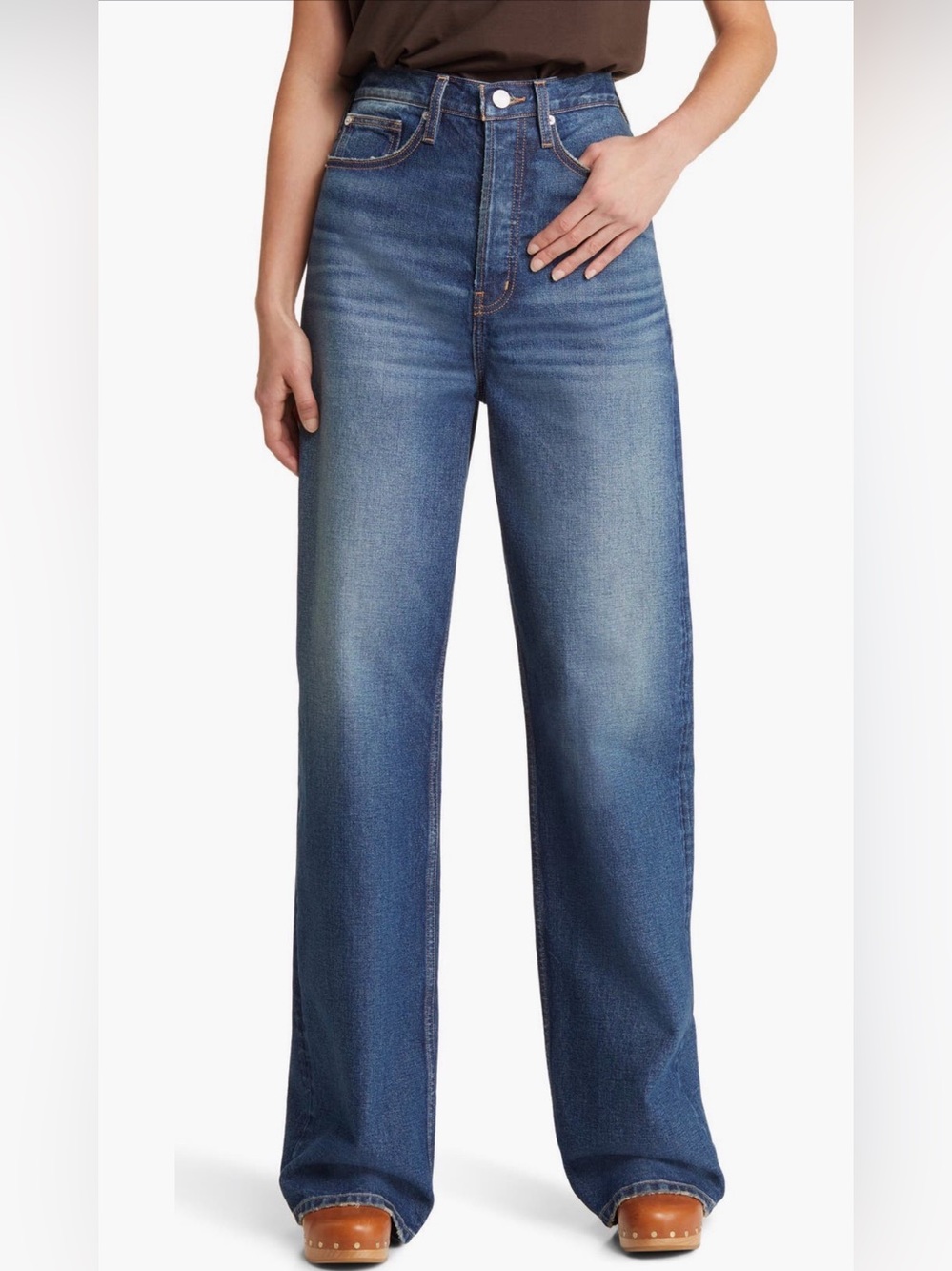 NWT Frame The 1978 High Waist Wide Leg Jeans - Celeste Blue - Women's Size 28